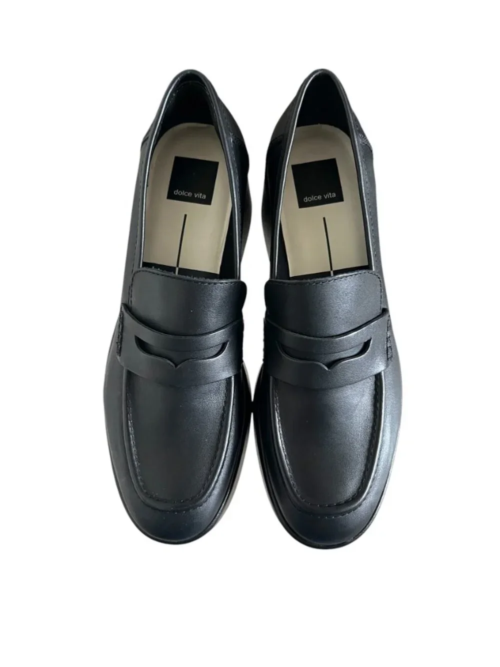 Dolce Vita Yanni Leather Loafer In Black Size 8.5 - Picture 5 of 11
